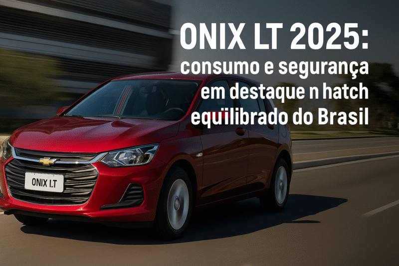 Onix LT 2025: consumo e segurança em destaque no hatch mais equilibrado do Brasil